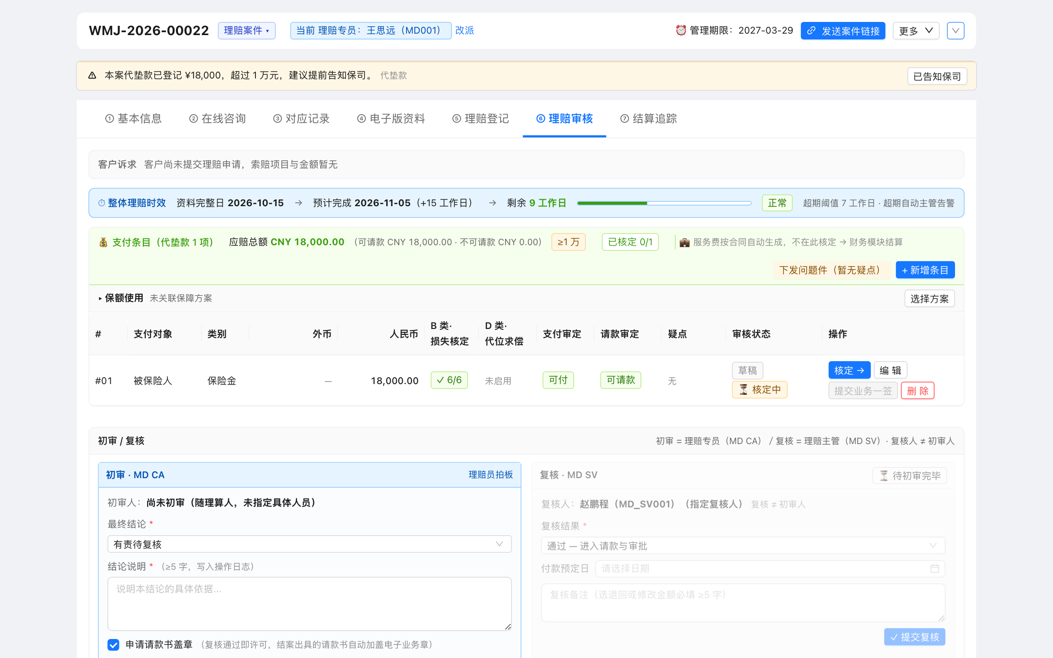支付条目